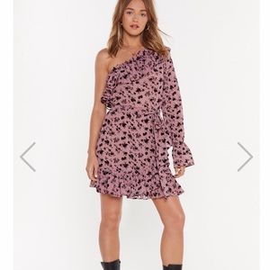 Nasty Gal One Shoulder Floral Dress